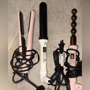Lange Pink and White Hair Styling Set